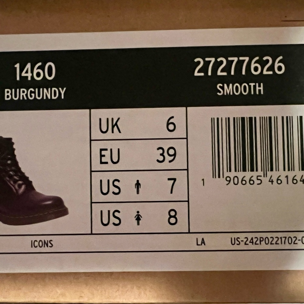 Dr. Martens Dark Cherry Boots - Picture 5 of 6